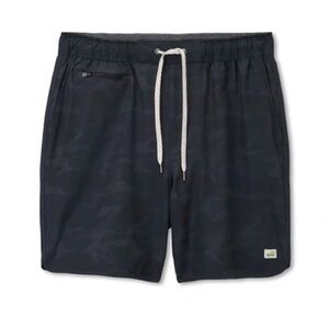 Vuori (Large) Men’s “Banks” Black Camo Tie Waist Athletic Shorts Gym/Workout